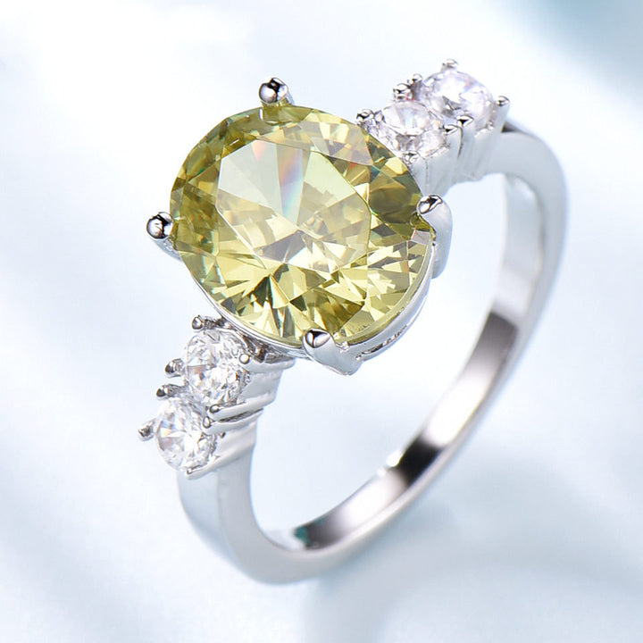 Luxury Yellow Zircon Ring