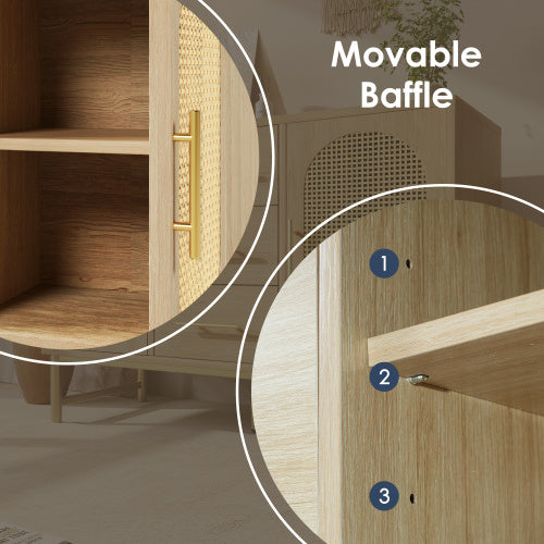 Rattan Side Cabinet.