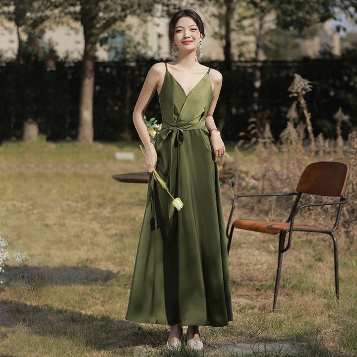 Ladies Fashion Bridesmaid Dress Green
