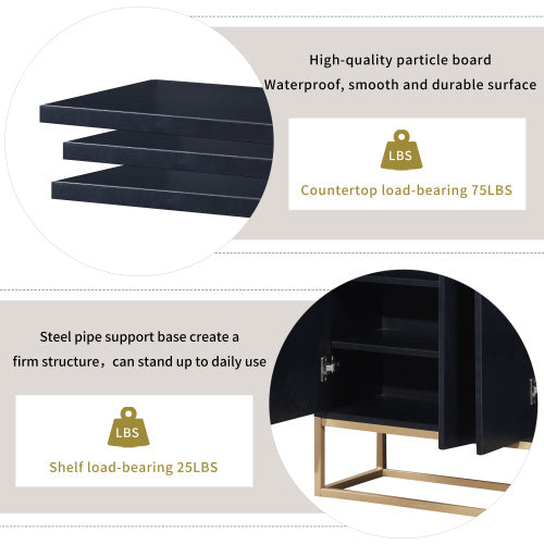 Black Buffet Cabinet.