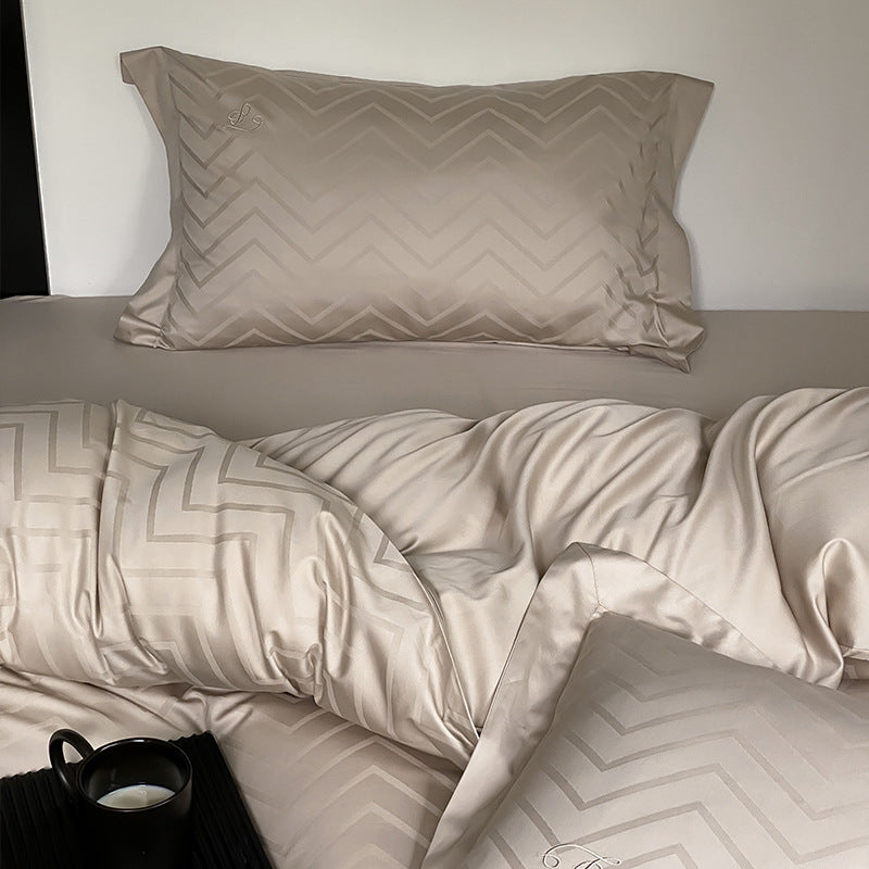 Long-Staple Cotton Bed Four-Piece Set – Modern Simplicity