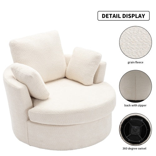 Oversize Round Swivel Cozy Chair