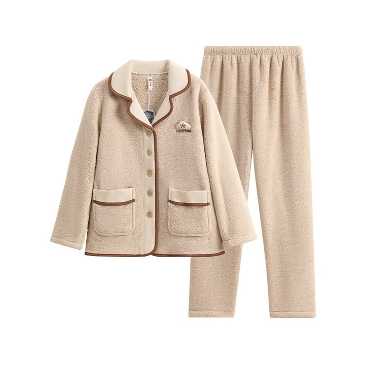 Couple Pajamas Fleece-lined Thickened Women's Suit