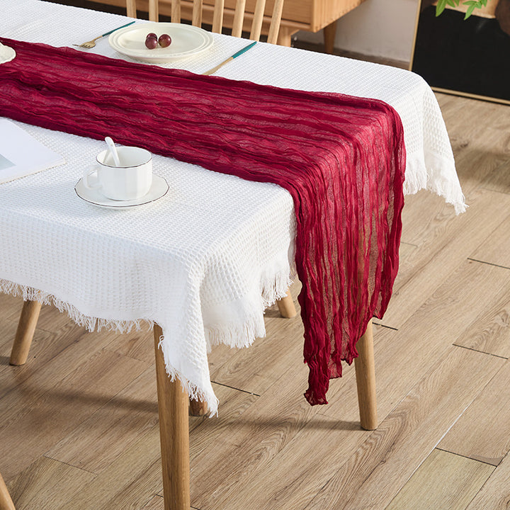 Voile Champray Table Runner European Twist Tablecloth Wedding Party Decoration