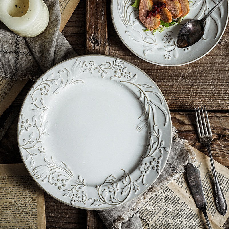 Elegant French Porcelain Dinner Plate