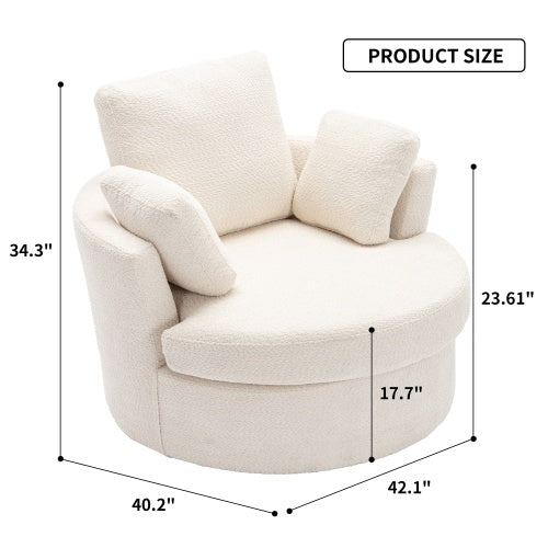 Oversize Round Swivel Cozy Chair