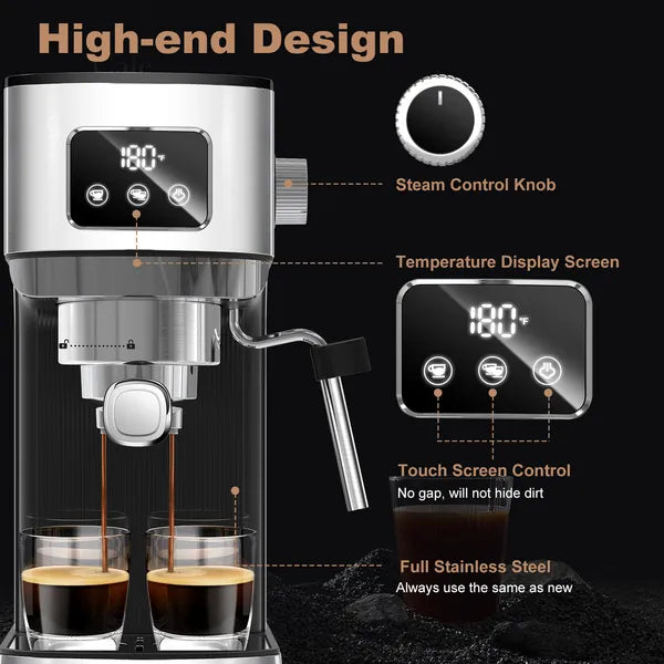 Geek Chef Espresso Machine, Cappuccino & Latte Machine