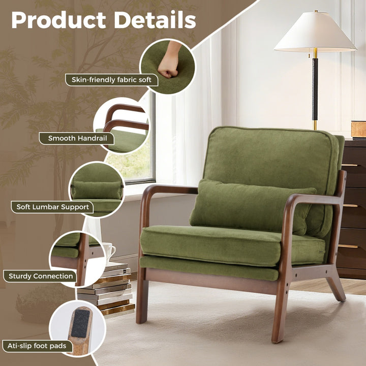 Comfy solid armchair.