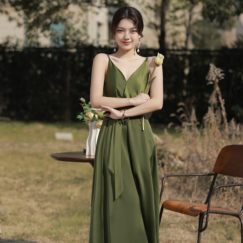 Ladies Fashion Bridesmaid Dress Green