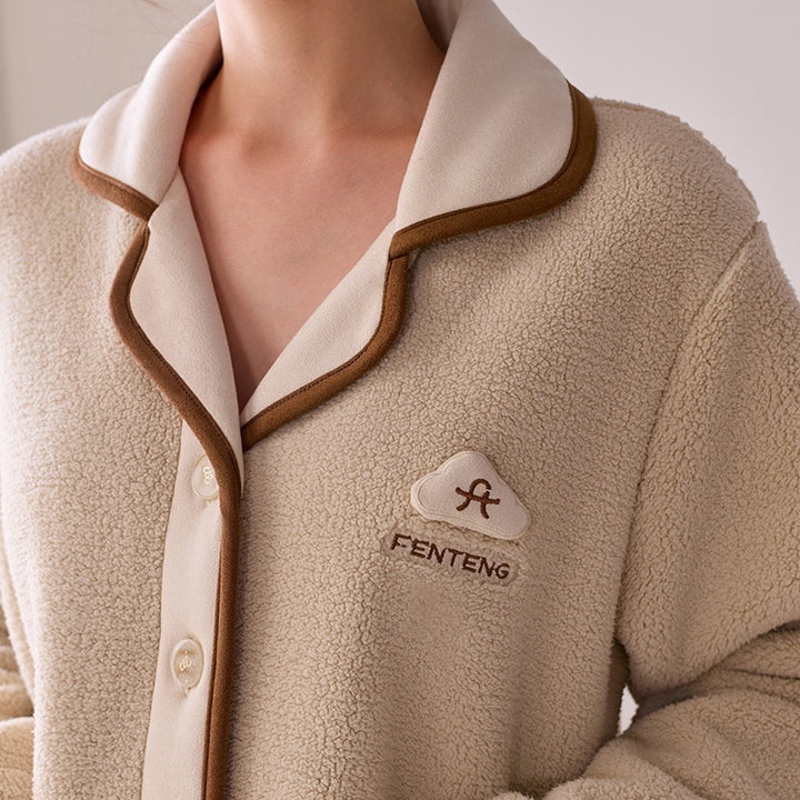 Couple Pajamas Fleece-lined Thickened Women's Suit