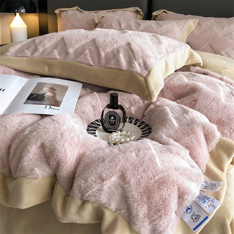 Luxe Milk Fleece 4-Piece Bedding Set