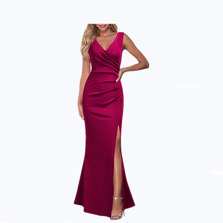 Spaghetti Straps Split Long Dress