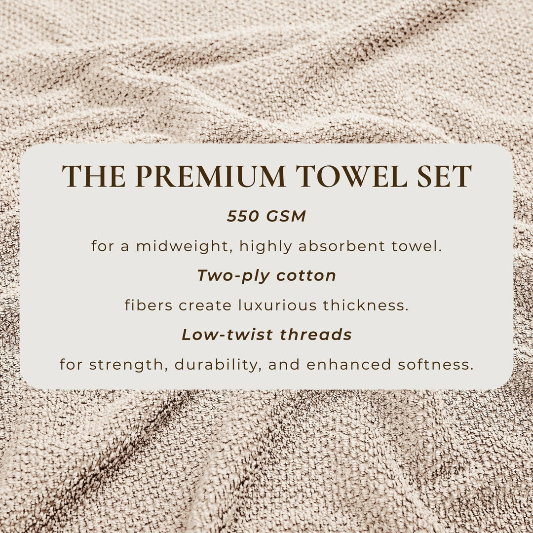 Cotton Textured Bath Towel Set - Acacia Collection