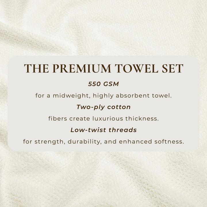 Cotton Textured Bath Towel Set - Acacia Collection