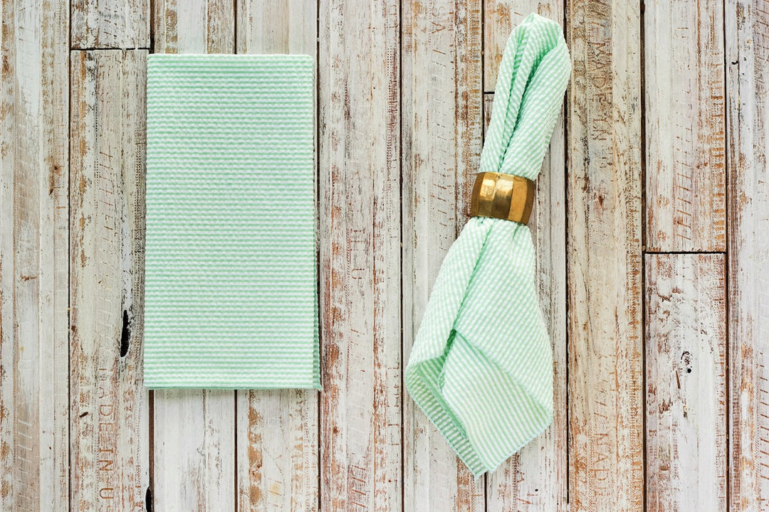 Seersucker Dinner Napkins, set of 4