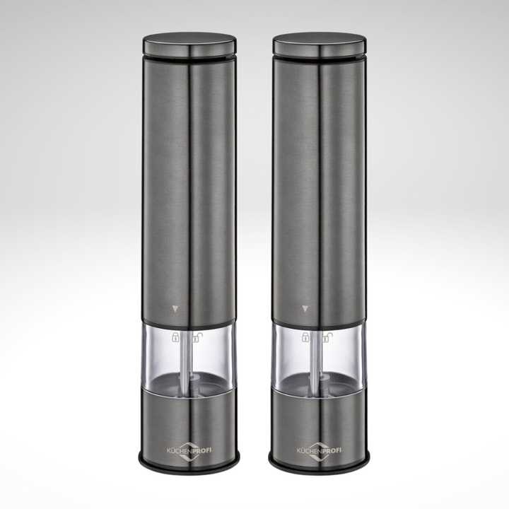 "Boston" Electric Salt and Pepper Mill, s/s, acrylic, 2" dia. x 9"