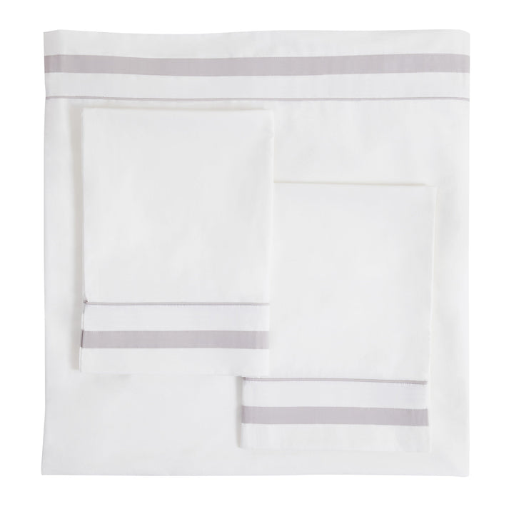 Classic Double Border Percale Cotton Sheet Set