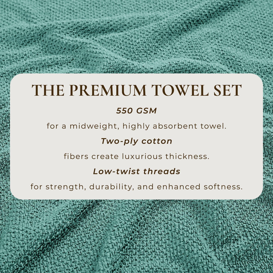 Cotton Textured Bath Towel Set - Acacia Collection