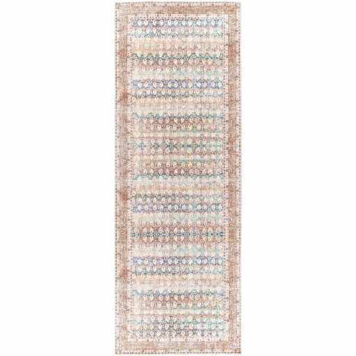 Rust Maligaya Distressed Washable Area Rug