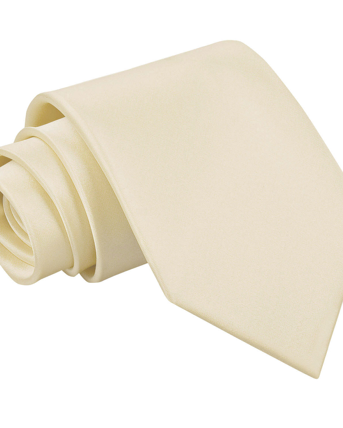 Plain Satin Extra Long Tie - Champagne