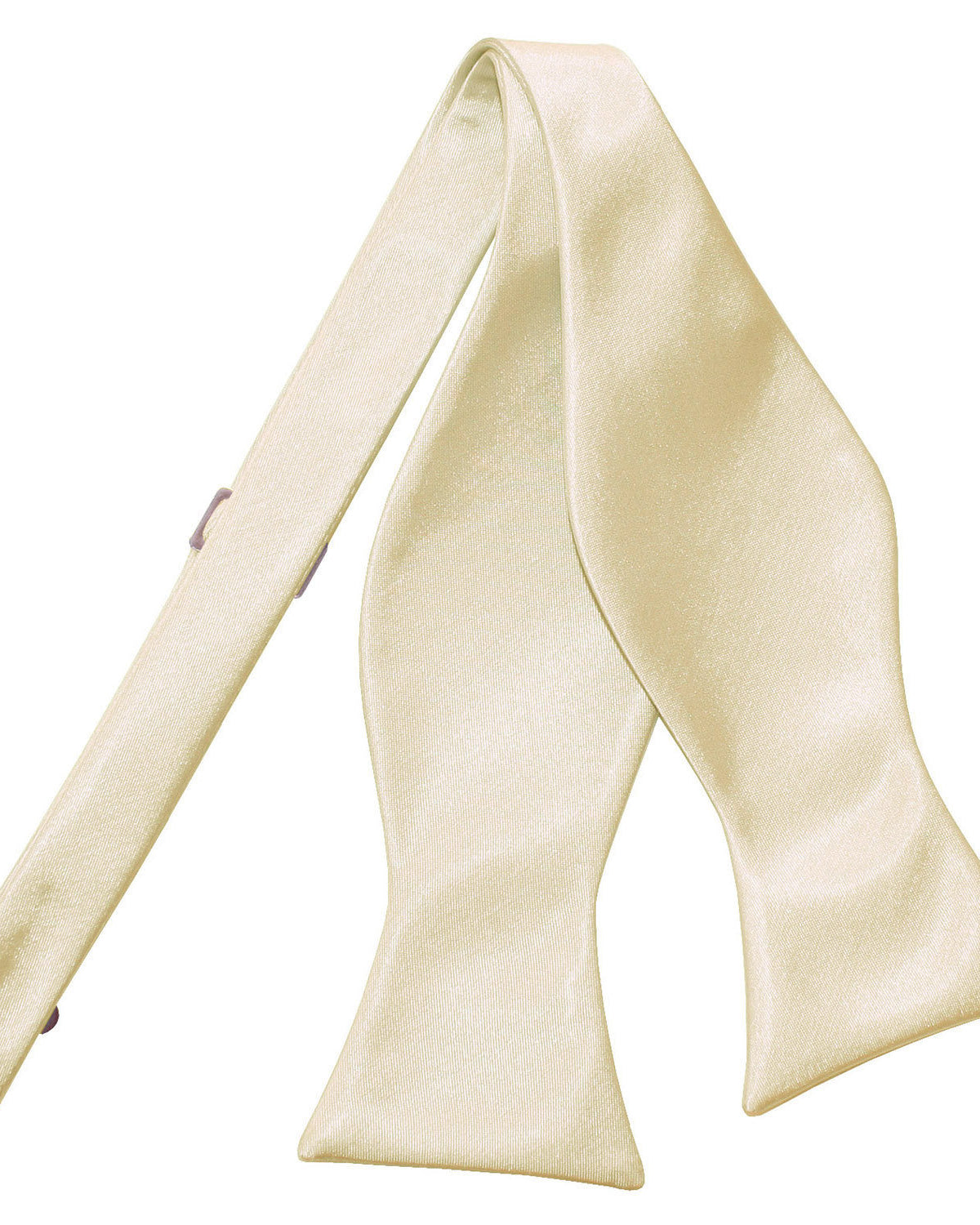 Plain Satin Self-Tie Bow Tie - Champagne