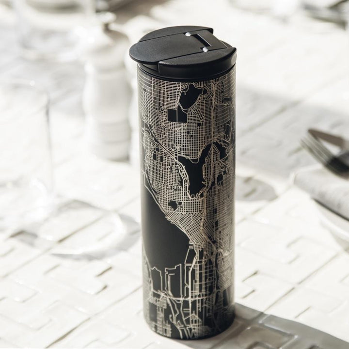 Ring of Kerry - Ireland Engraved Map Tumbler in Matte Black