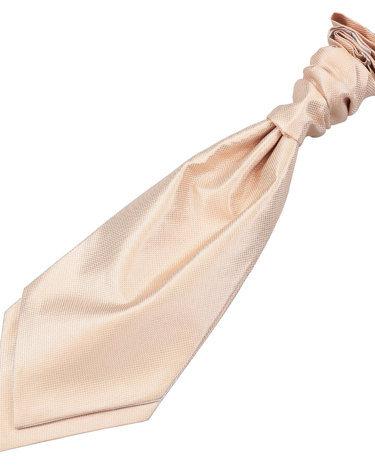 Solid Check Pre-Tied Ruche Cravat - Boys - Champagne