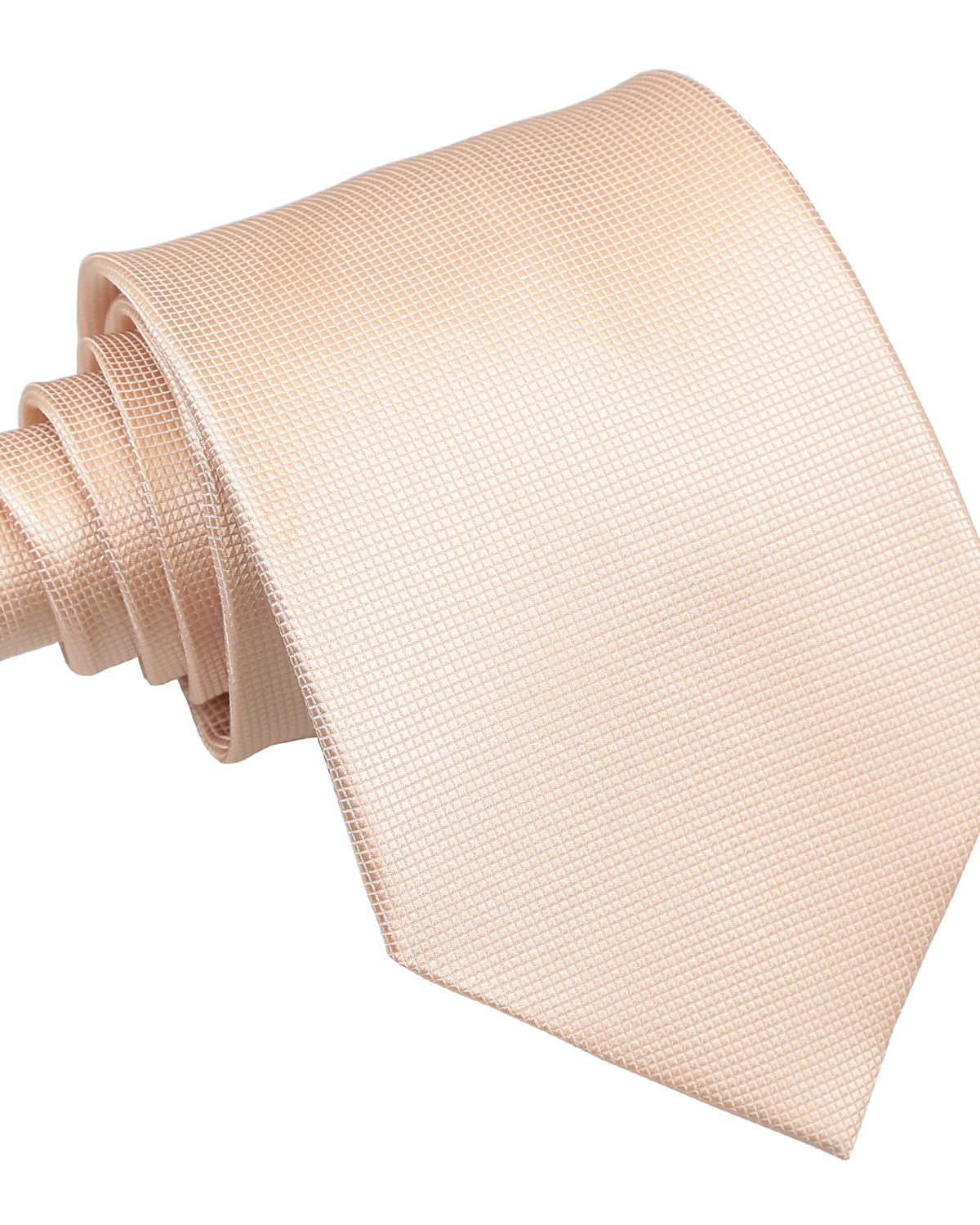 Solid Check Classic Tie - Champagne