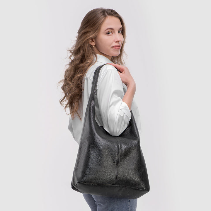 Calf Leather Hobo Bag