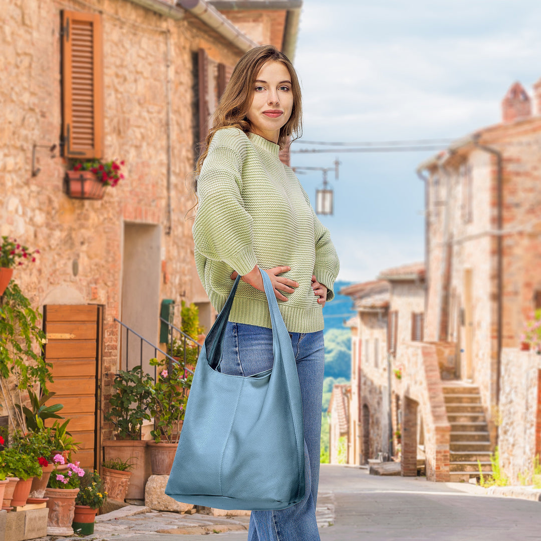 Calf Leather Hobo Bag