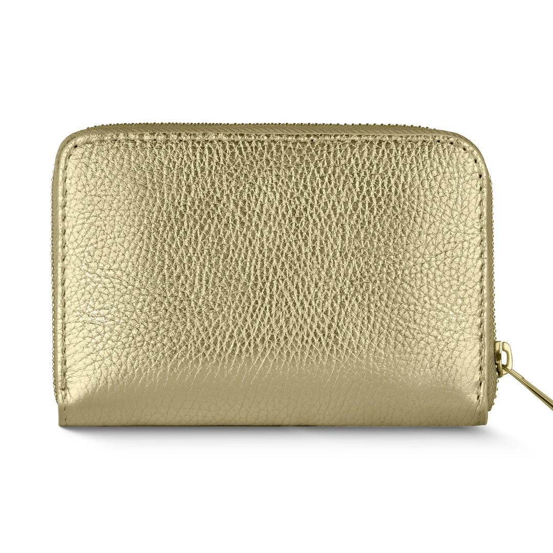 Metallic Calf Leather Wallet