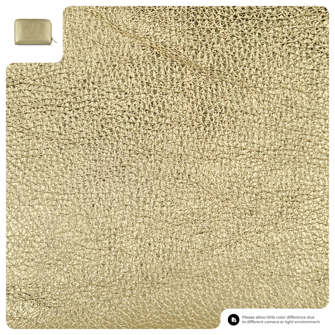 Metallic Calf Leather Wallet