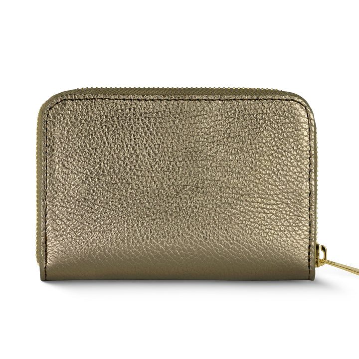 Metallic Calf Leather Wallet