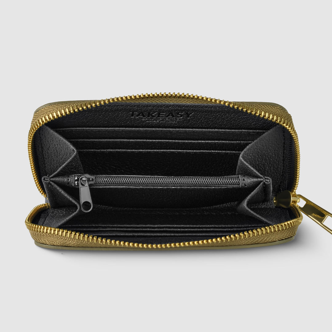 Metallic Calf Leather Wallet