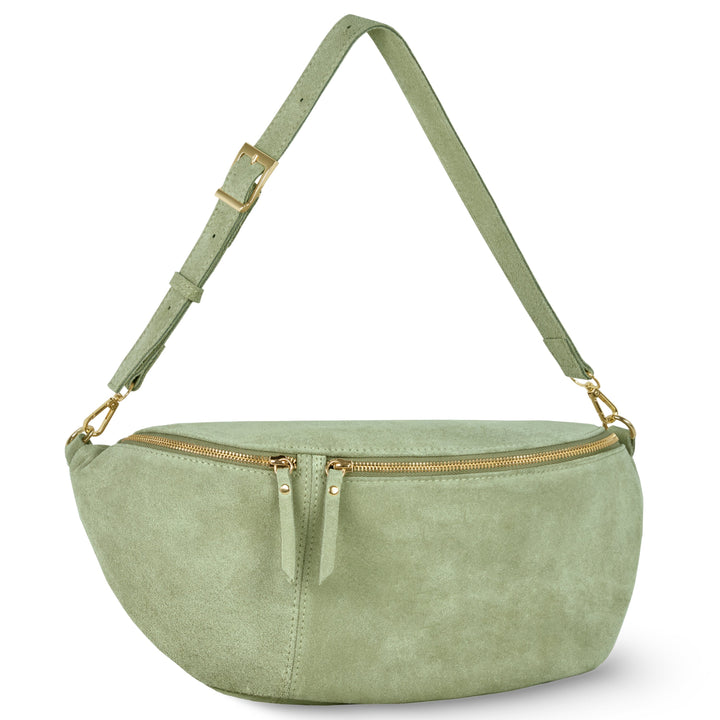Suede Leather Crossbody Bag