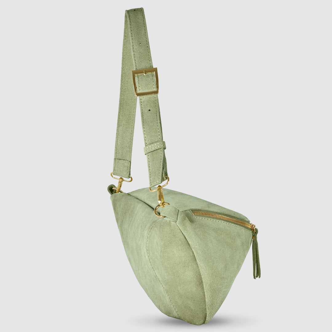 Suede Leather Crossbody Bag