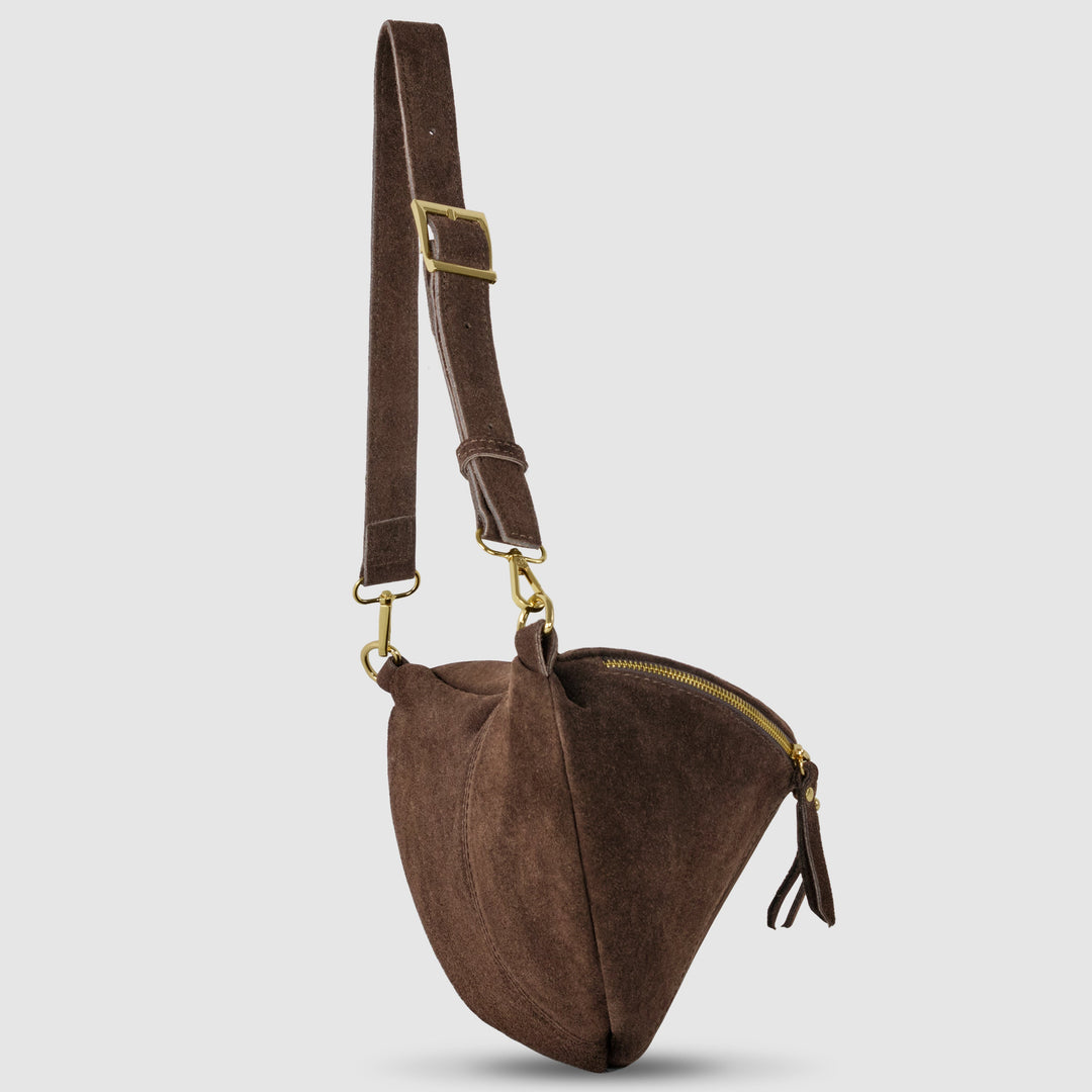 Suede Leather Crossbody Bag