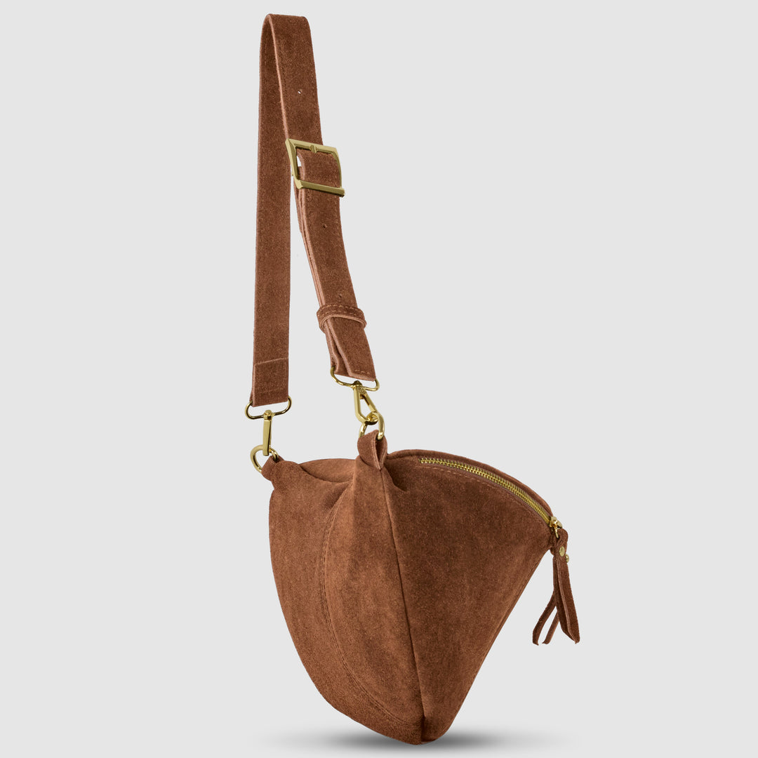 Suede Leather Crossbody Bag