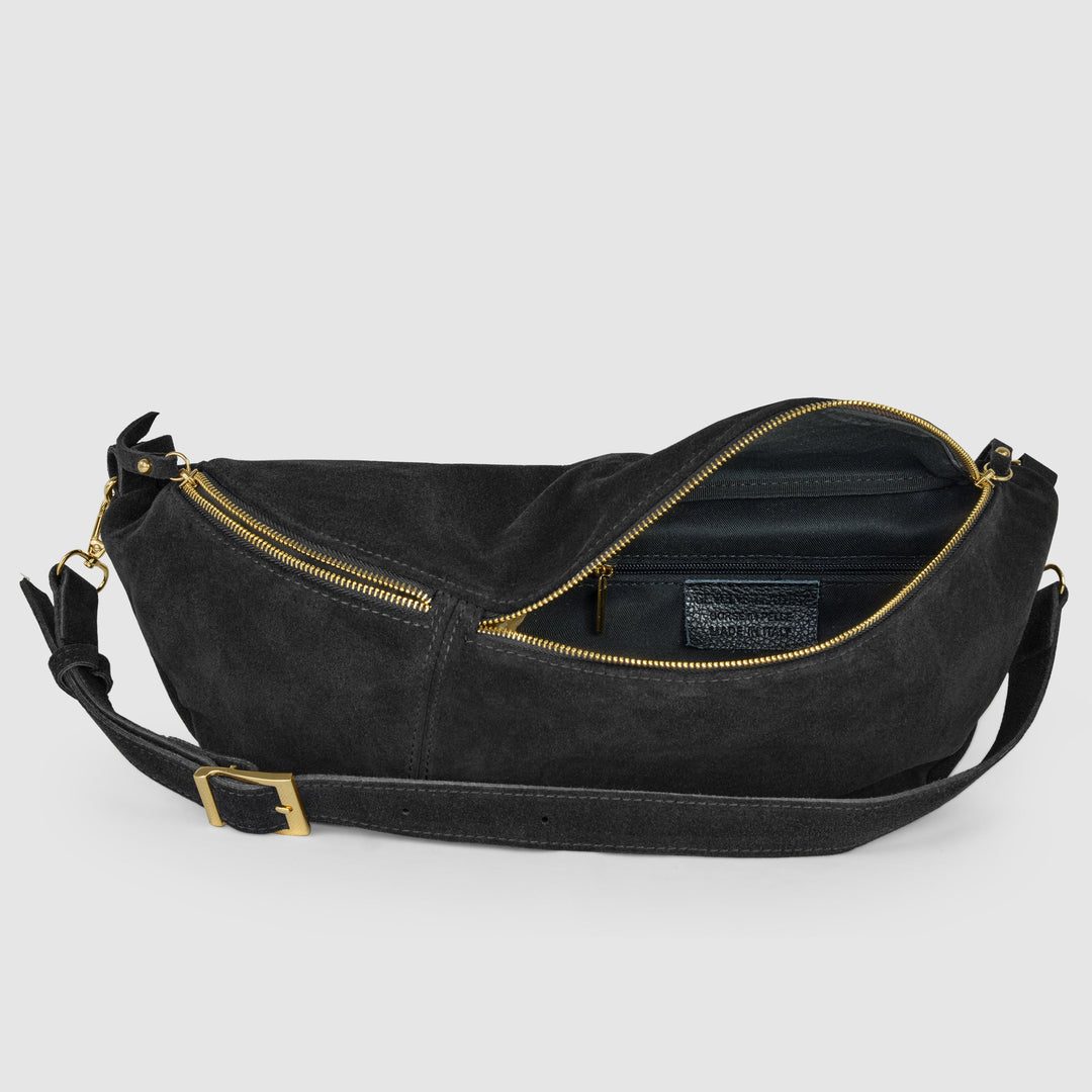 Suede Leather Crossbody Bag