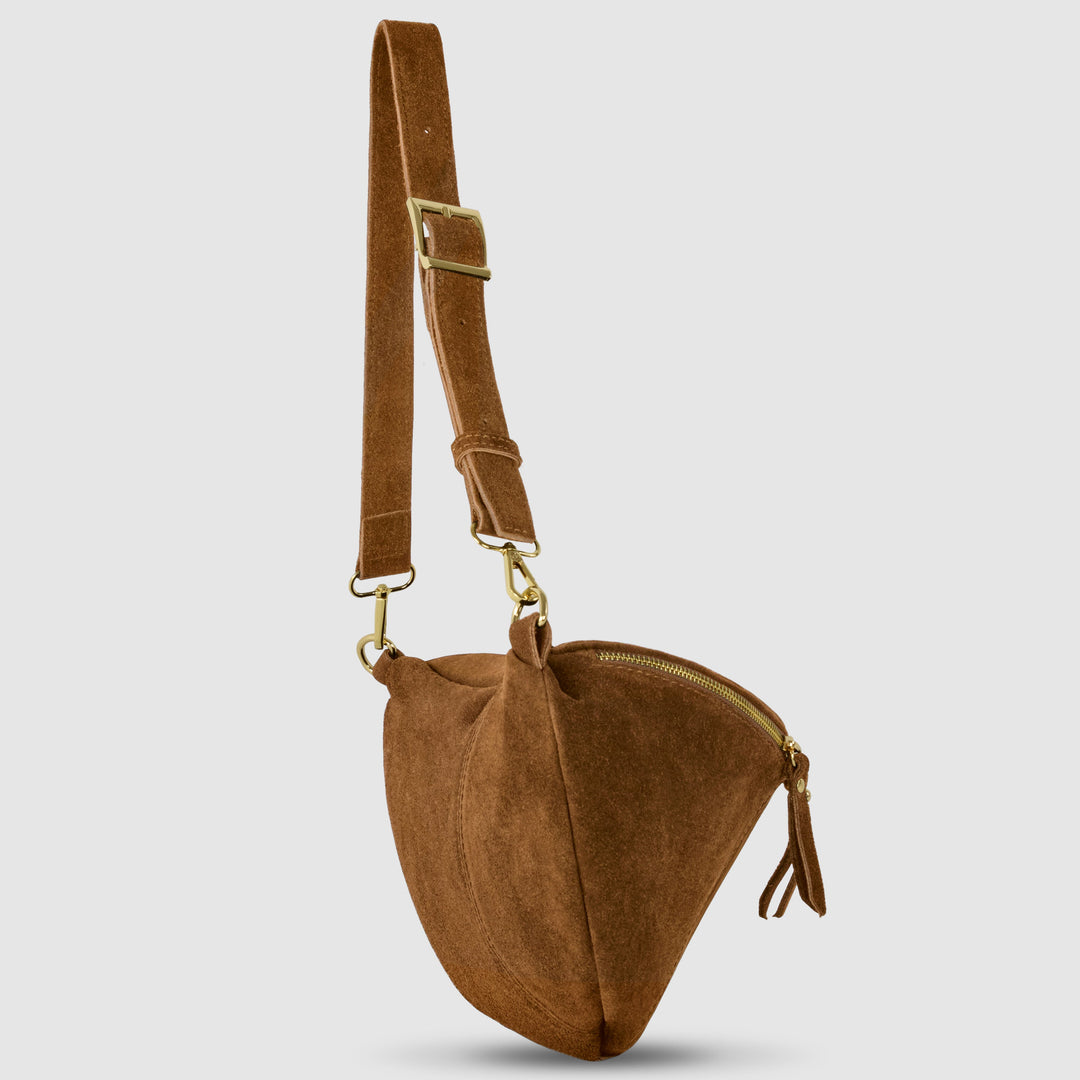 Suede Leather Crossbody Bag