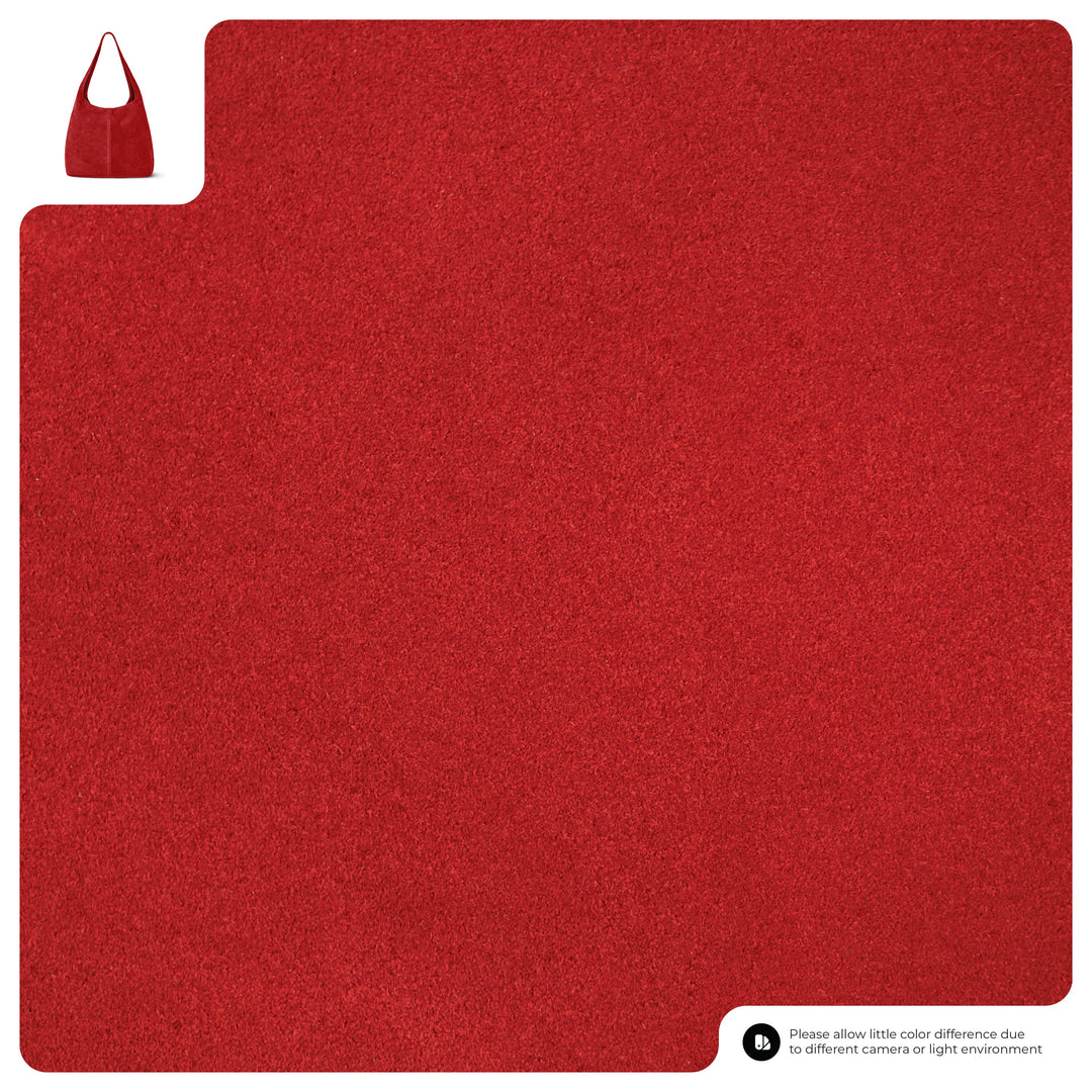 Suede Leather Hobo Bag