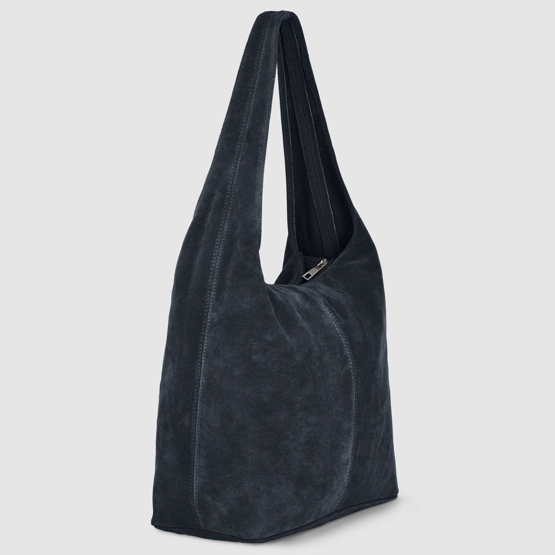Suede Leather Hobo Bag