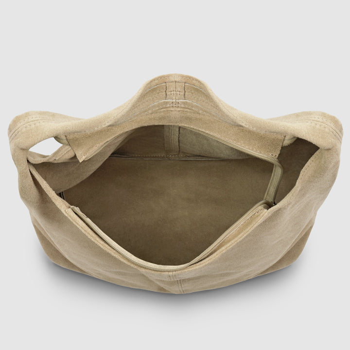 Suede Leather Hobo Bag