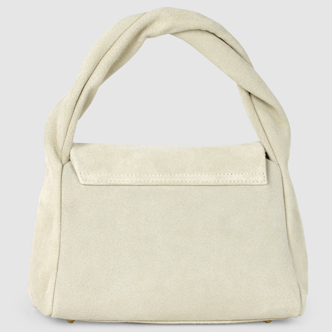 Suede Leather Top-Handle Bag