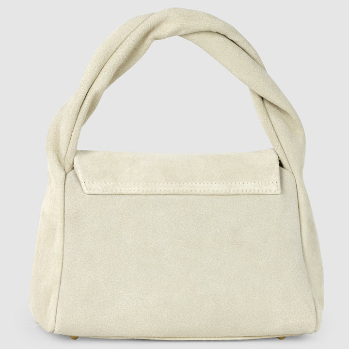 Suede Leather Top-Handle Bag