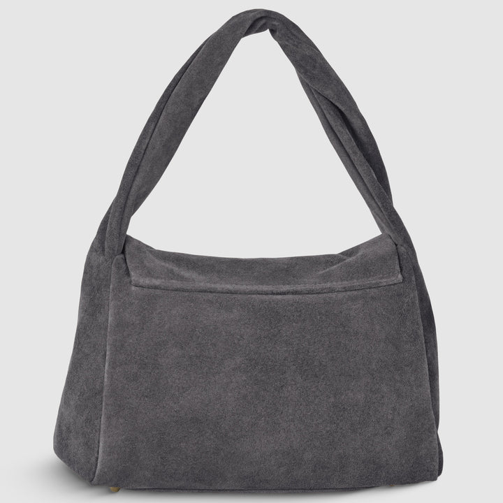 Suede Leather Top-Handle Bag