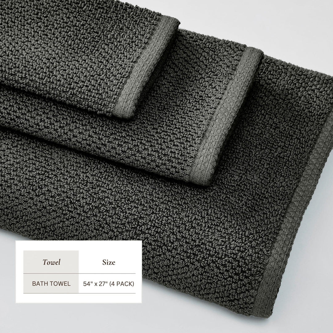 Cotton Textured Bath Towel Set - Acacia Collection