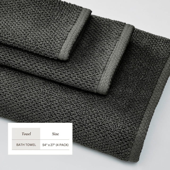 Cotton Textured Bath Towel Set - Acacia Collection