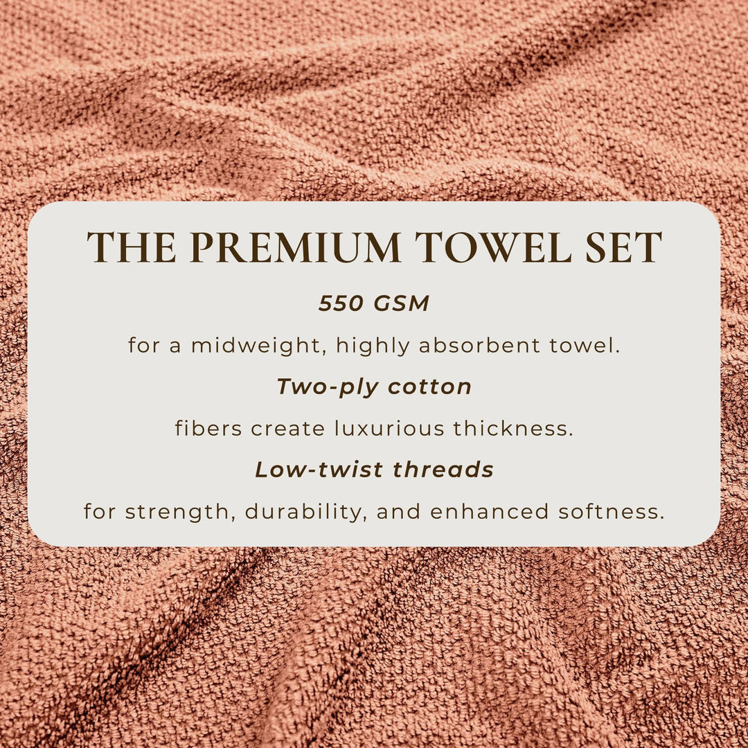 Cotton Textured Bath Towel Set - Acacia Collection