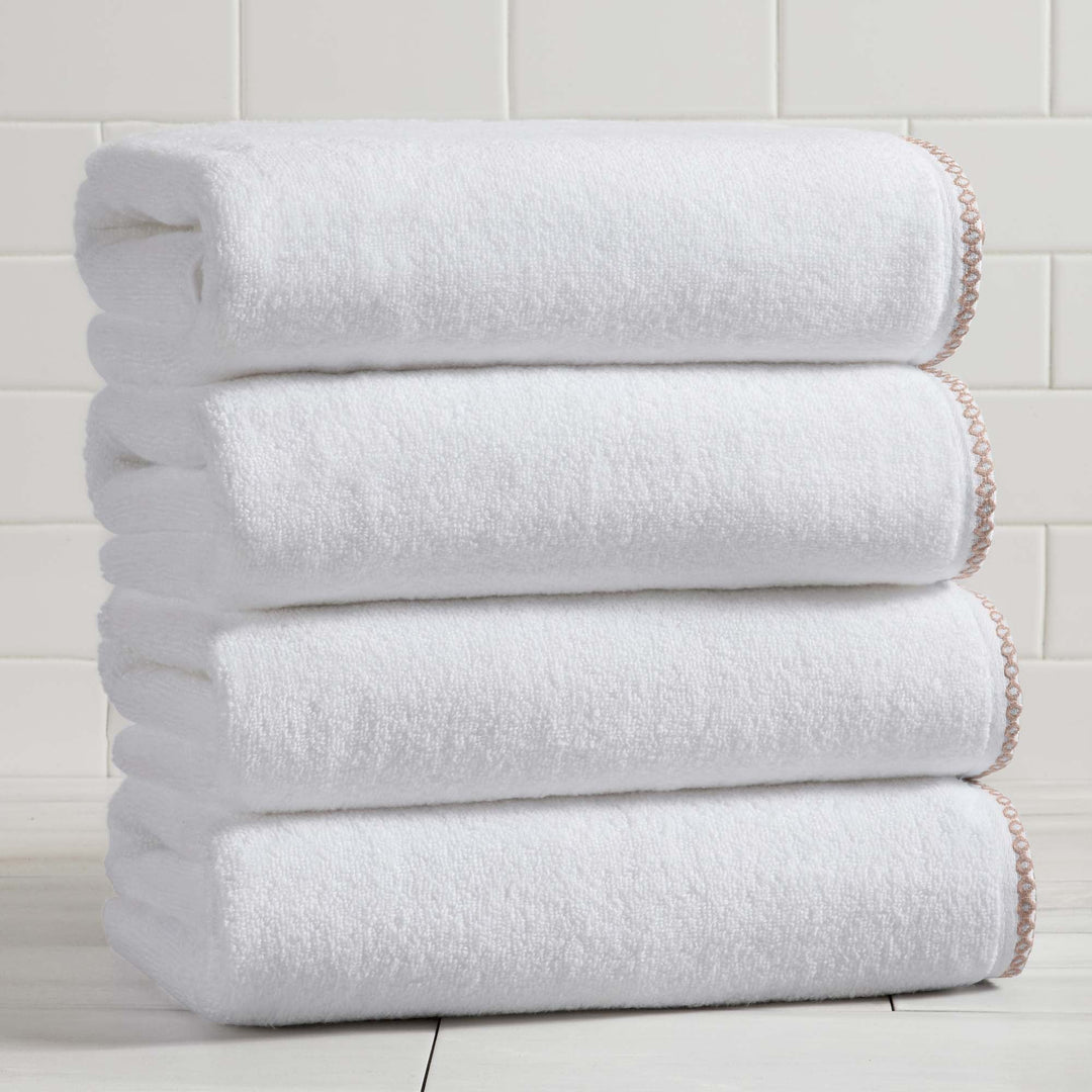 Cotton Border-Stitched 6-Piece Towel Set - Valery Collection